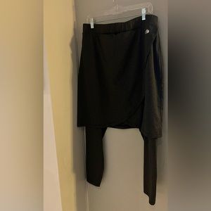 Snoga Athletics Skirt Black Heather Ankle Faux Wrap 2X
